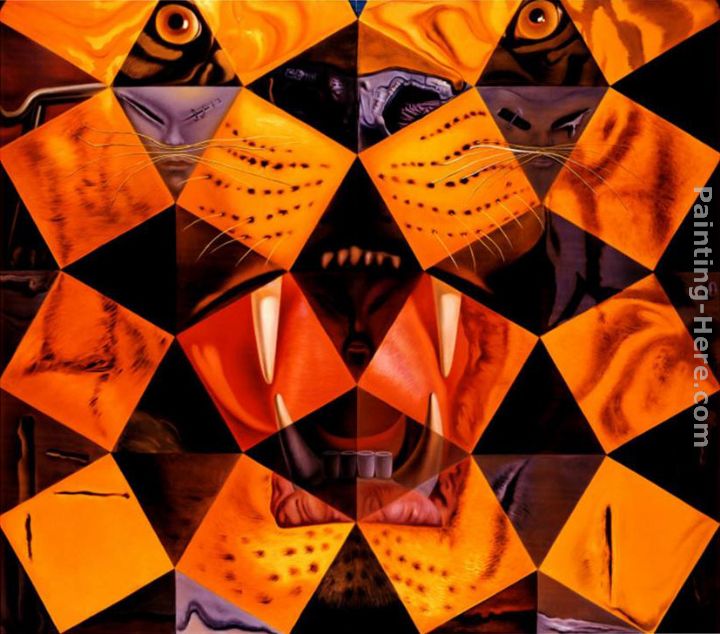 Cinquenta, Tigre Real painting - Salvador Dali Cinquenta, Tigre Real art painting